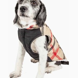 Pet Life Allegiance Insulated Plaid Dog Jacket w/ Interior Sherpa